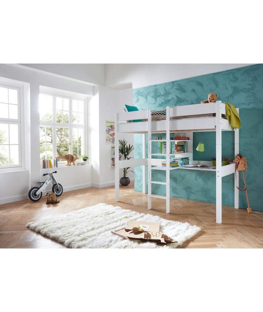 Letto rialzato con scrivania sotto : letto soppalco con scrivania ...