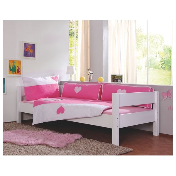Brancheria da letto bambino con cuori rosa e bianco