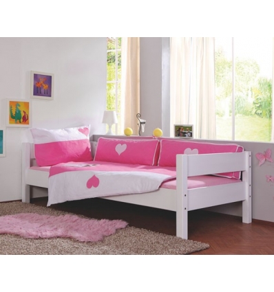 Letto singolo legno bianco