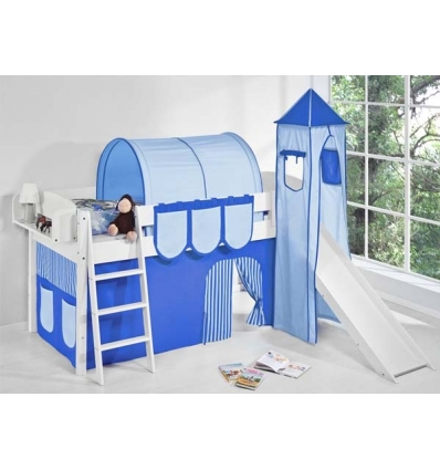 Letto bambino con scivolo Blu