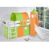 Letto bambino con scivolo Arancione verde