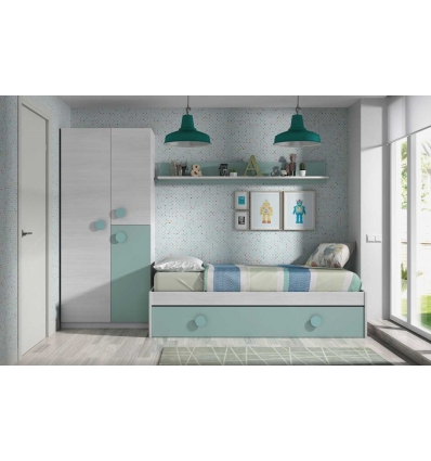 Letto singolo giovanile con letto estraibile Letto singolo giovanile con letto estraibile