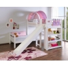 Letto a castello bambino a L viola rosa