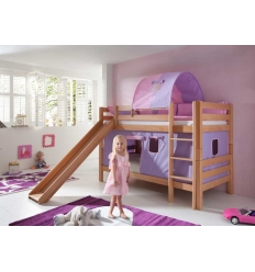 Letto a castello tende viola rosa