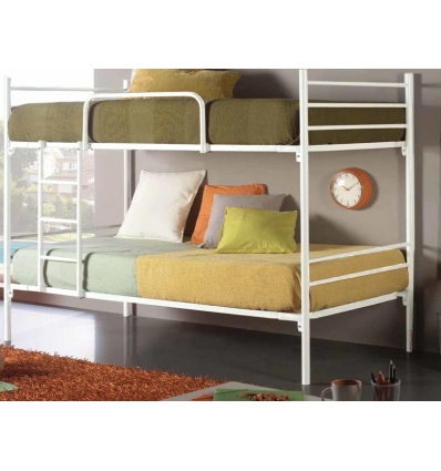 Letto a castello metallico bianco