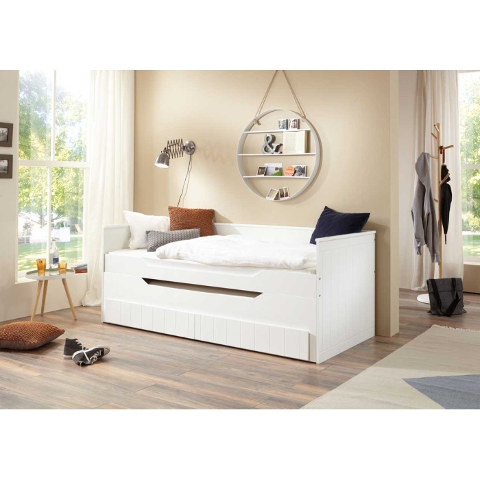 Letto estraibile con cassetti