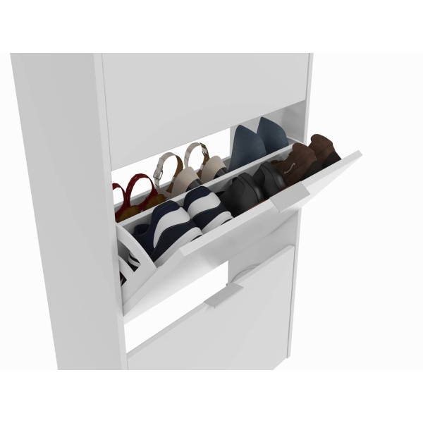 Scarpiera con porte abbattibili