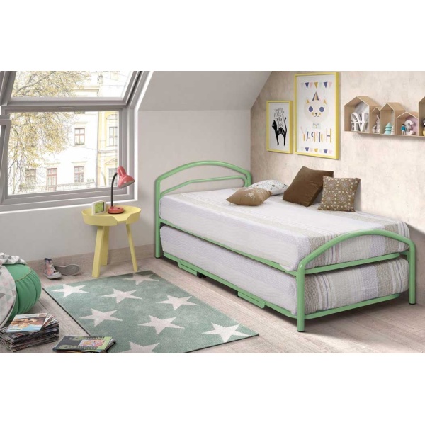 Letto metallico con letto aggiuntivo