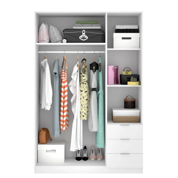 Armadio a 3 ante e 3 cassetti 