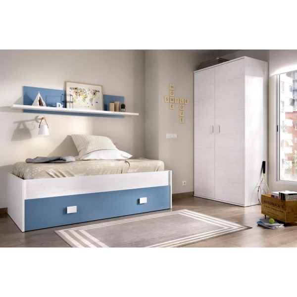 letto nido con ripiano