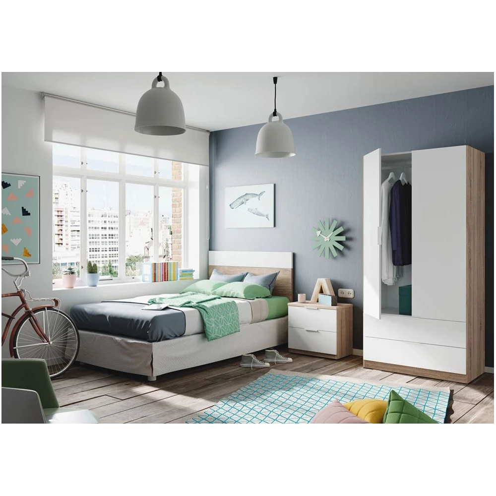 Armadio con 2 porte e 2 cassetti Lincoln