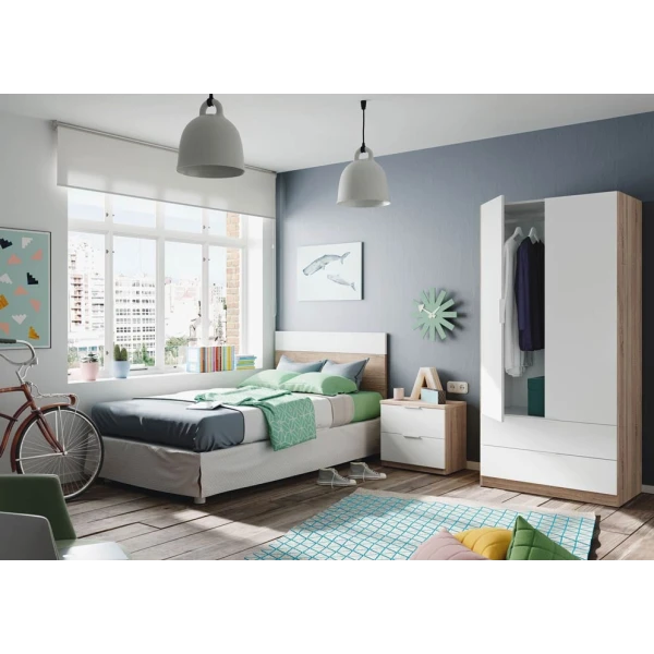 Armadio con 2 porte e 2 cassetti Lincoln