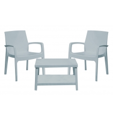 SET RELAX PARA EXTERIOR BALCONY GRIS PERLA