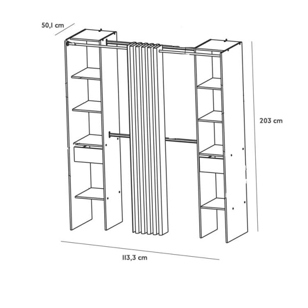 Cabina Armadio Con Tenda Doppio Coppie Tenda