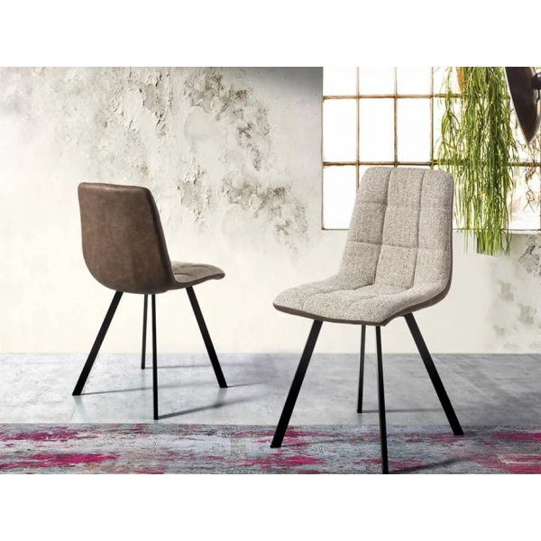 Sedia Pranzo Imbottita Beige