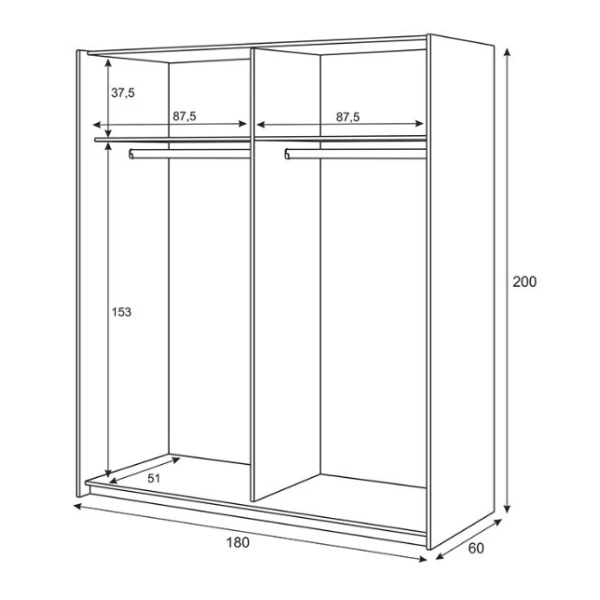 Armadio Bicolore 2 Ante