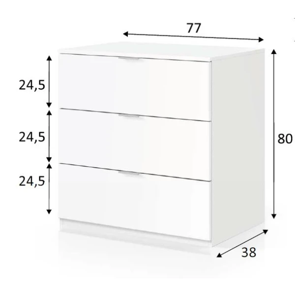 Cassettiera 3 Cassetti