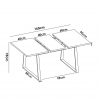 MESA COMEDOR EXTENSIBLE ESTILO INDUSTRIAL WATT