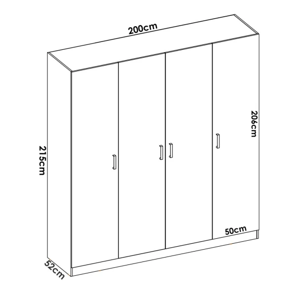 ARMARIO 4 PUERTAS RAND