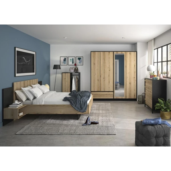 ARMARIO DE MEDIA ALTURA CON ESTANTES Y COLGADOR SIROCO