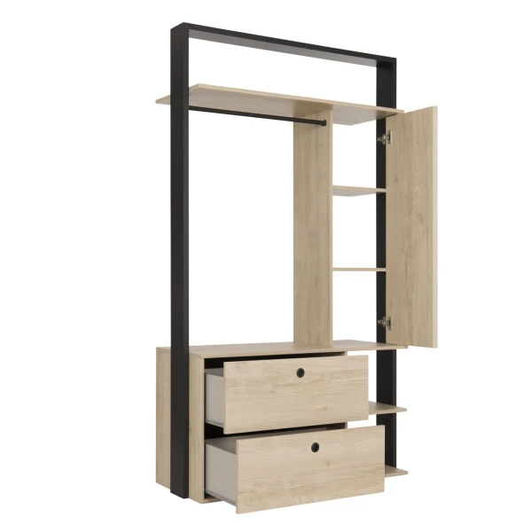 Spogliatoio aperto con specchio