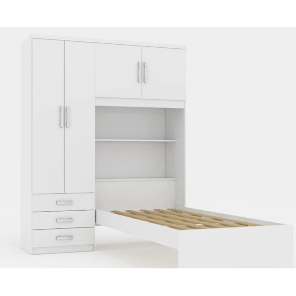 Letto con materasso e armadio