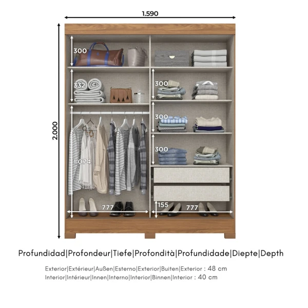 Armadio guardaroba per giovani