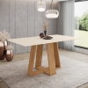MESA 160x90 BICOLOR CON PATAS MADERA CARLOTTA