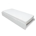 Letto estraibile RH Vicawu bianco 90x190 con materasso, ideale come letto extra per ospiti e spazi ridotti