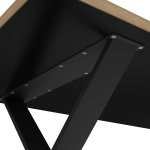 Tavolo da Pranzo Industriale con Gambe in Metallo Cross Vicawu