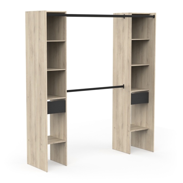 Guardaroba Bastet Plus Vicawu senza tenda, accesso completo a ripiani