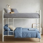 Letto a castello in metallo bianco divisibile per cameretta
