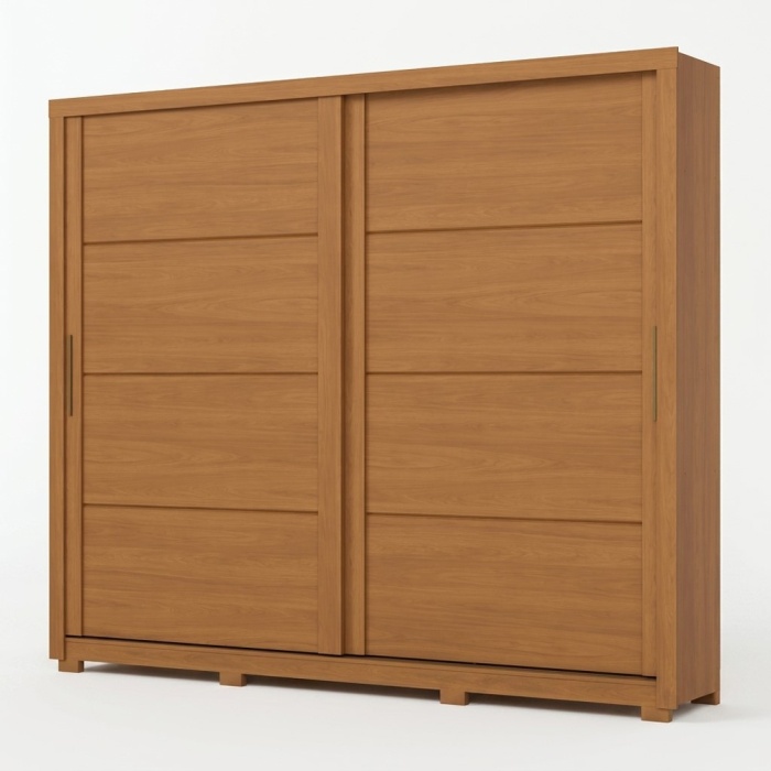 Armadio Genius con ante scorrevoli in rovere cannella, design elegante e grande capacità