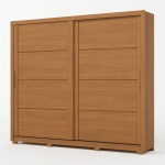 Armadio Genius con ante scorrevoli in rovere cannella, design elegante e grande capacità
