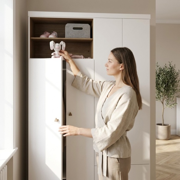 Armadio cameretta Gamil Vicawu con spazio contenitivo pratico e design moderno