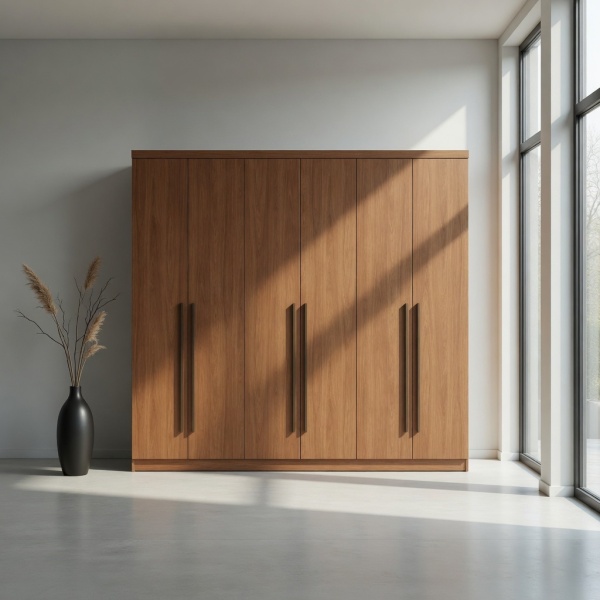 Armadio Blenda Vicawu 6 Ante finitura rovere in camera moderna e luminosa